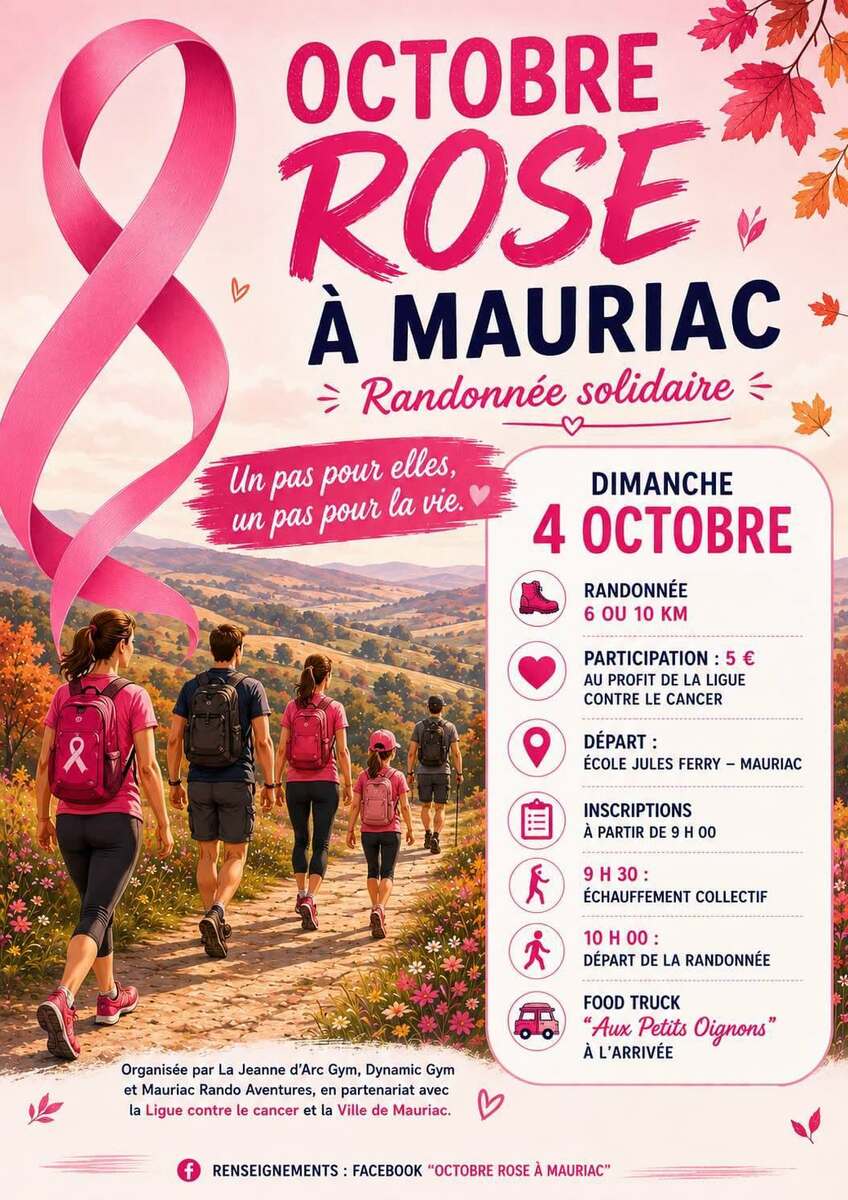 Octobre Rose 2026 à Mauriac