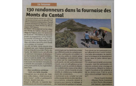 La Grosse Rando dans la presse locale ! 