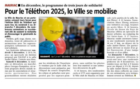 Téléthon 2025 le programme